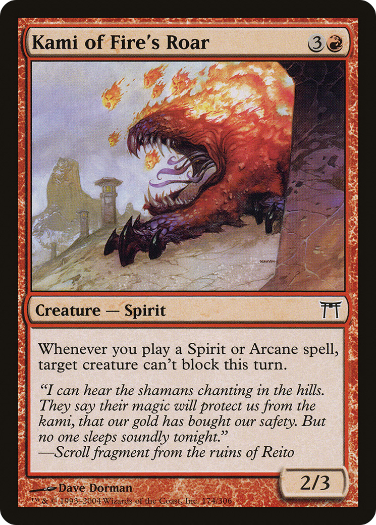 Kami of Fire's Roar (CHK-174) (Foil)