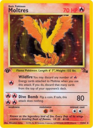 Moltres (12) (FO-012) (Unlimited Holofoil)
