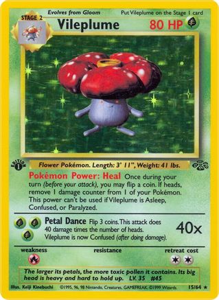 Vileplume (15) (JU-015) (Unlimited Holofoil)