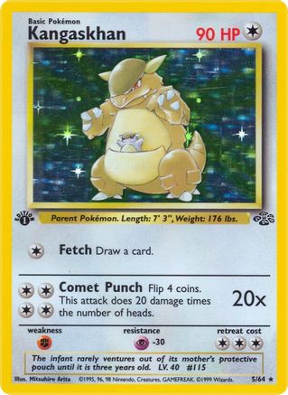 Kangaskhan (5) (JU-005) (1st Edition Holofoil)