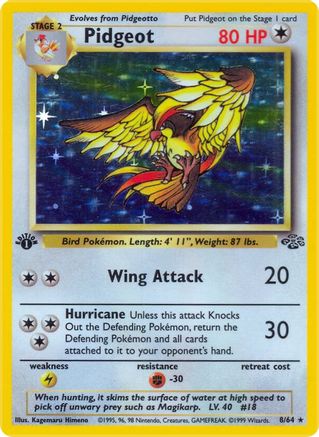 Pidgeot (8) (JU-008) (1st Edition Holofoil)
