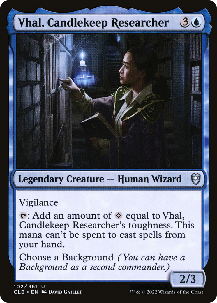 Vhal, Candlekeep Researcher (CLB-102) (Foil)
