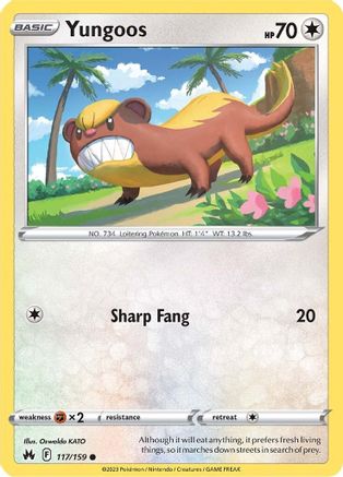 Yungoos (CRZ-117) (Reverse Holofoil)