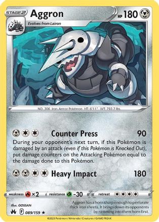 Aggron (CRZ-089) (Reverse Holofoil)