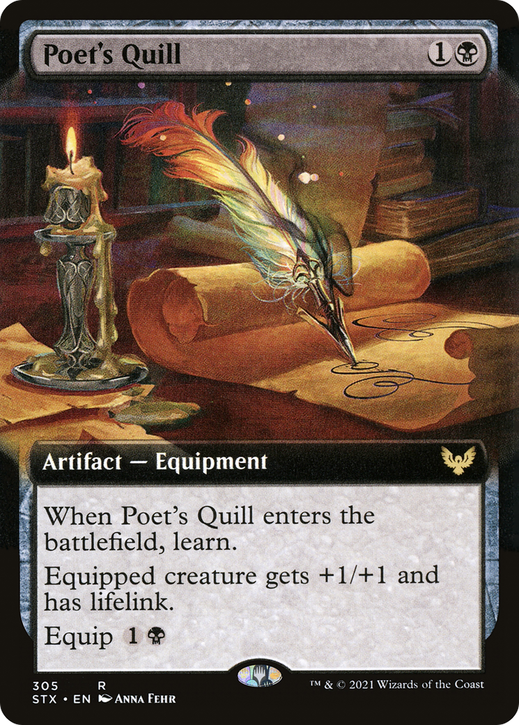 Poet's Quill (STX-305) (Extended Art) (Foil)