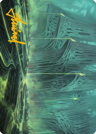 Swamp Art Card (Gold-Stamped Signature) (ASONE-063)