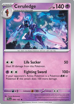 Ceruledge (PAL-098) (Reverse Holofoil)