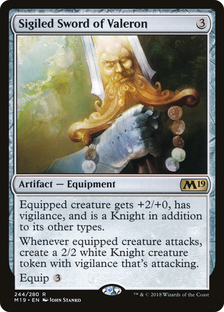 Sigiled Sword of Valeron (M19-244) (Foil)