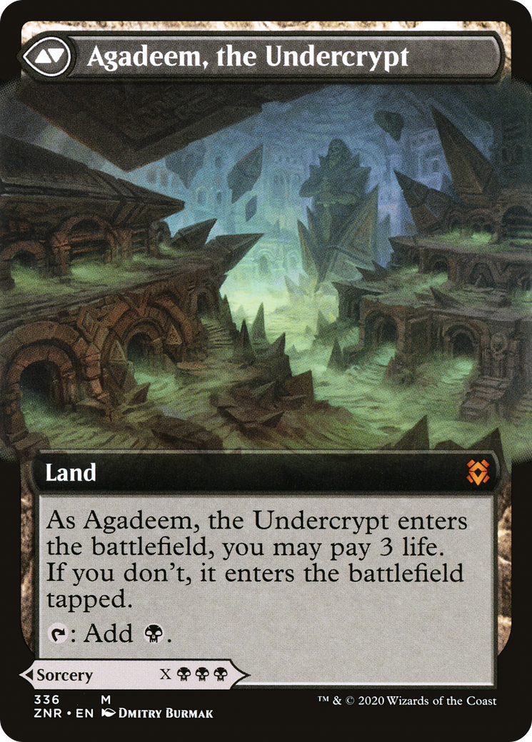 Agadeem's Awakening // Agadeem, the Undercrypt (ZNR-336) (Extended Art) (Foil)