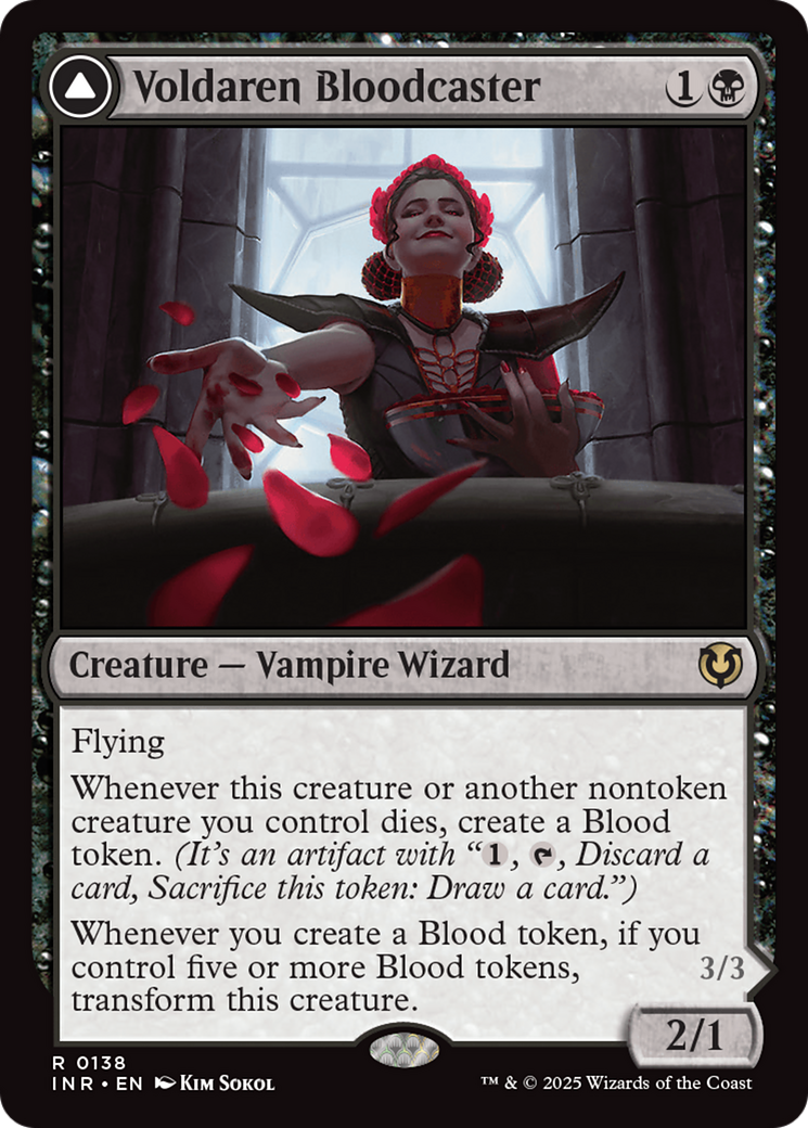 Voldaren Bloodcaster // Bloodbat Summoner (INR-138) (Foil)