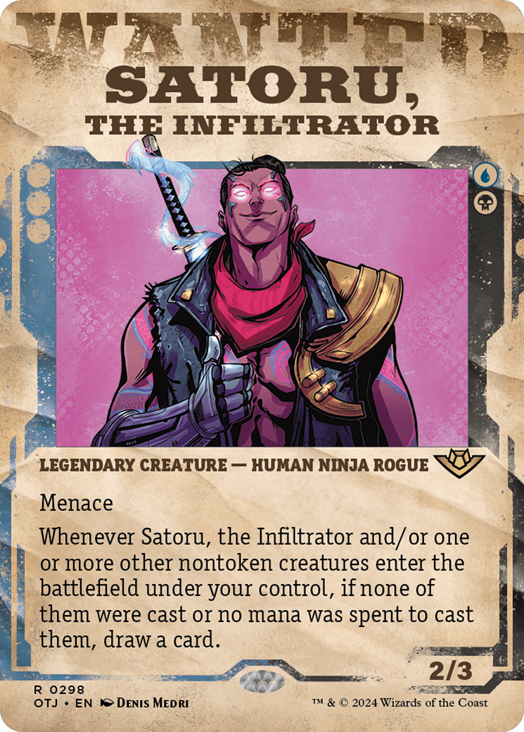 Satoru, the Infiltrator (OTJ-298) (Showcase) (Borderless)