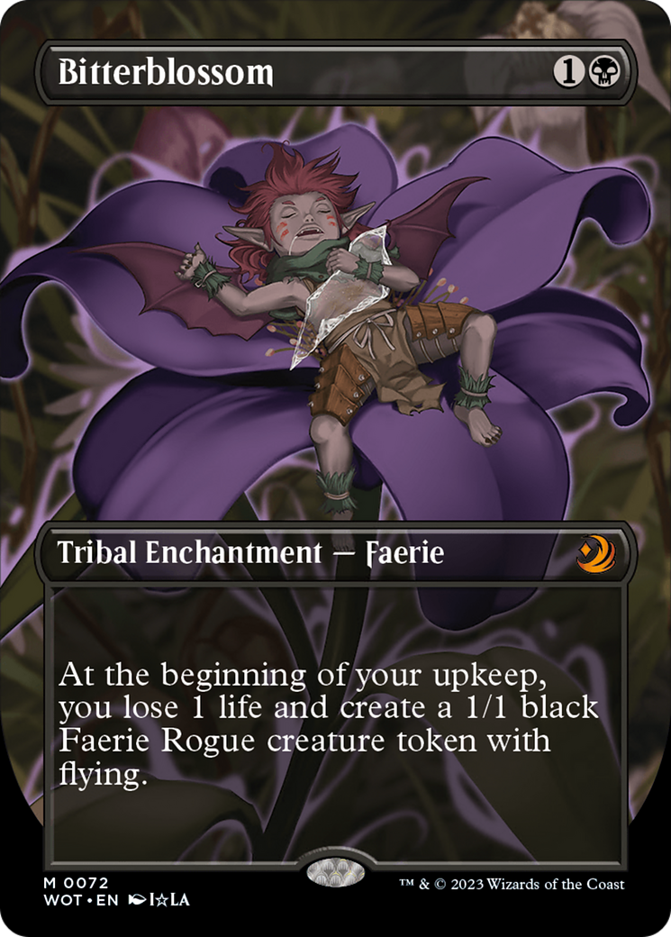 Bitterblossom (WOT-072) (Borderless) (Foil)