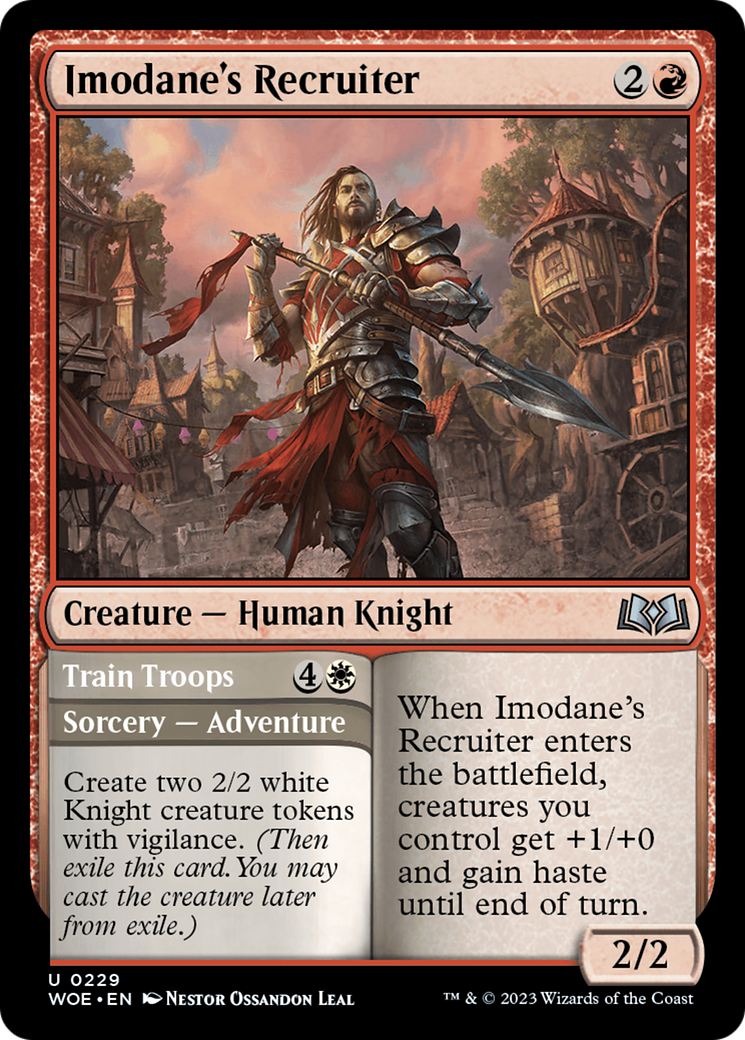 Imodane's Recruiter // Train Troops (WOE-229) (Foil)