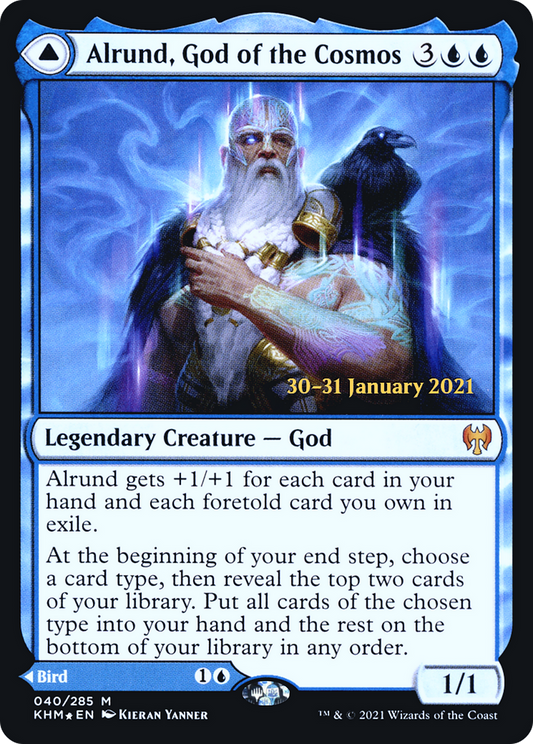Alrund, God of the Cosmos // Hakka, Whispering Raven (PRE-40S) (Foil)