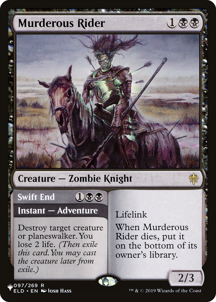 Murderous Rider // Swift End (LIST-ELD-97)