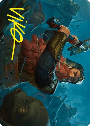 Gimli, Counter of Kills Art Card (10/81) (Gold-Stamped Signature) (ASLTR-010)