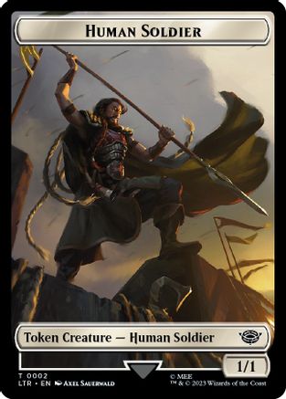 Human Soldier (0002) // Food (0010) Double-Sided Token (LTR-2 // 10) (Foil)