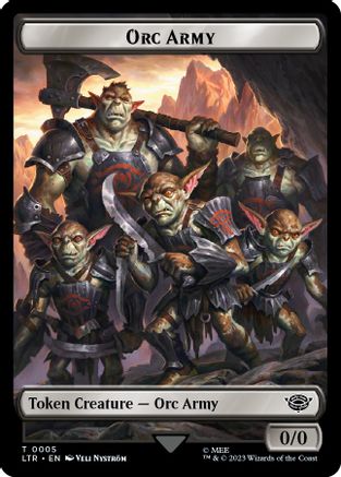 Orc Army (0005) // Food (0011) Double-Sided Token (LTR-5 // 11) (Foil)