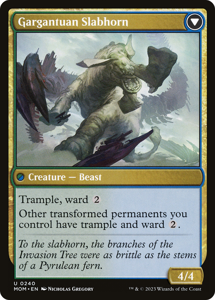 Invasion of Pyrulea // Gargantuan Slabhorn (MOM-240) (Foil)