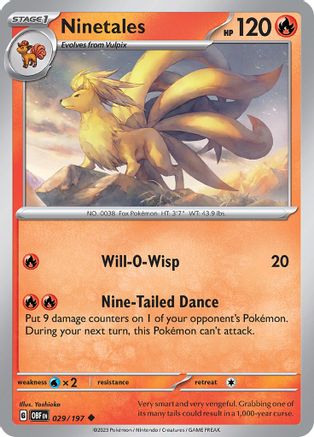 Ninetales (OBF-029) (Reverse Holofoil)