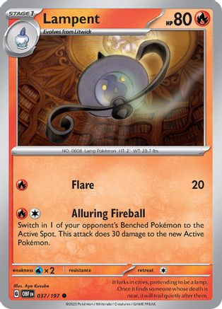 Lampent (OBF-037) (Reverse Holofoil)