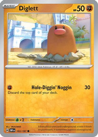 Diglett (OBF-103) (Reverse Holofoil)