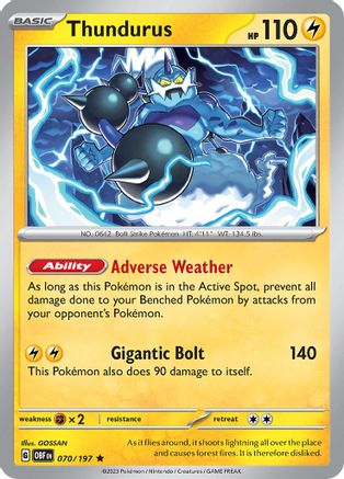Thundurus (OBF-070) (Reverse Holofoil)