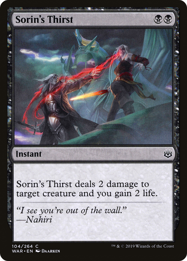 Sorin's Thirst (WAR-104) (Foil)