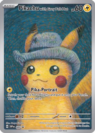 Pikachu with Grey Felt Hat (SVP-085)