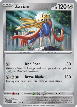 Zacian (PAR-136) (Reverse Holofoil)