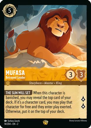 Mufasa - Betrayed Leader (2-014) (Cold Foil)
