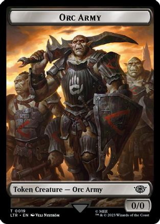 Orc Army (0019) // Food (0023) Double-Sided Token (Surge Foil) (LTR-19 // 23)