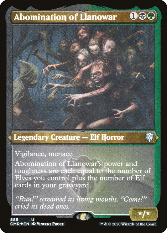 Abomination of Llanowar (CMR-585) (Etched Foil)