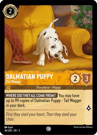Dalmatian Puppy - Tail Wagger (4b/204) (3-04b) (Cold Foil)