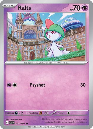 Ralts (PAF-027) (Reverse Holofoil)