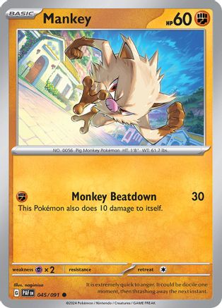 Mankey (PAF-045) (Reverse Holofoil)