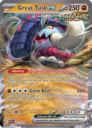 Great Tusk ex (PAF-053) (Holofoil)