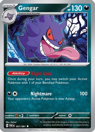 Gengar (PAF-057) (Reverse Holofoil)