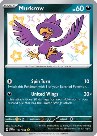 Murkrow (PAF-181) (Holofoil)