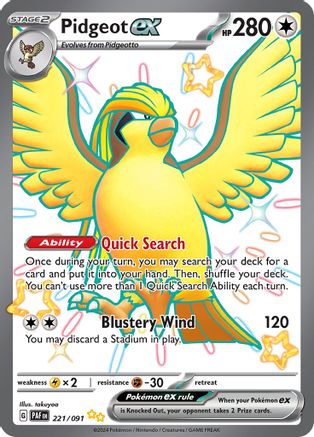 Pidgeot ex (PAF-221) (Holofoil)