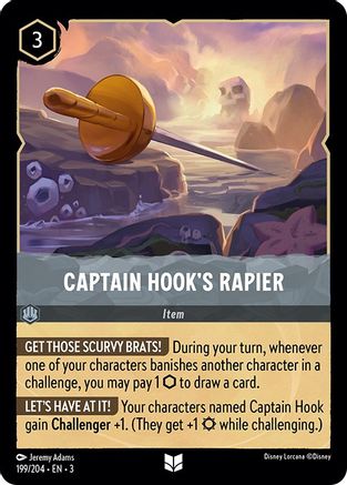 Captain Hook's Rapier (3-199) (Cold Foil)