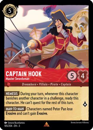 Captain Hook - Master Swordsman (3-105) (Cold Foil)