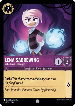 Lena Sabrewing - Rebellious Teenager (3-043) (Cold Foil)