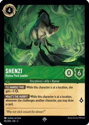Shenzi - Hyena Pack Leader (3-085) (Cold Foil)