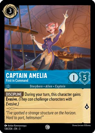 Captain Amelia - First in Command (3-138) (Cold Foil)