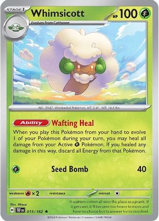 Whimsicott (TEF-015) (Holofoil)