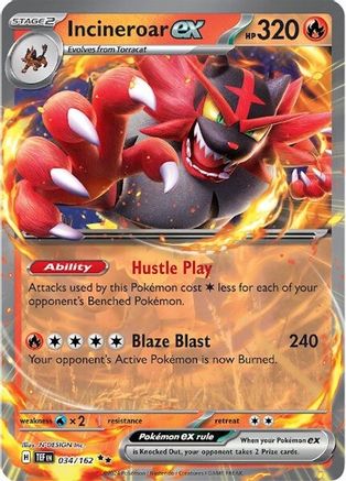 Incineroar ex (TEF-034) (Holofoil)