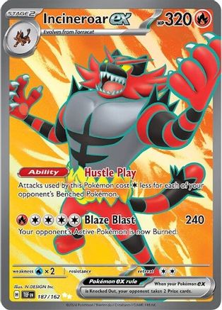 Incineroar ex (TEF-187) (Holofoil)