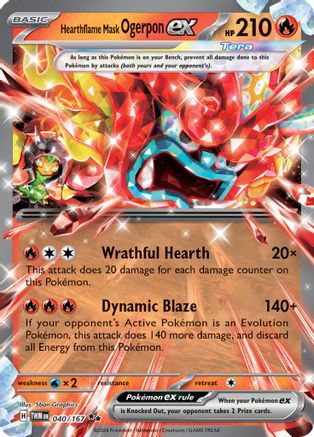 Hearthflame Mask Ogerpon ex (TWM-040) (Holofoil)
