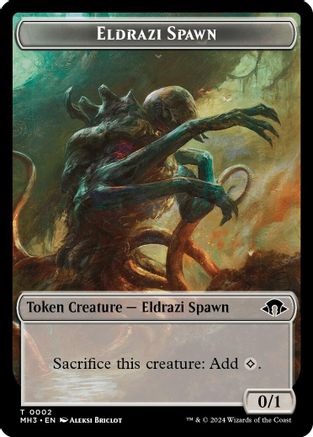 Eldrazi Spawn // Phyrexian Wurm (0018) Double-Sided Token (MH3-2 // 18) (Foil)